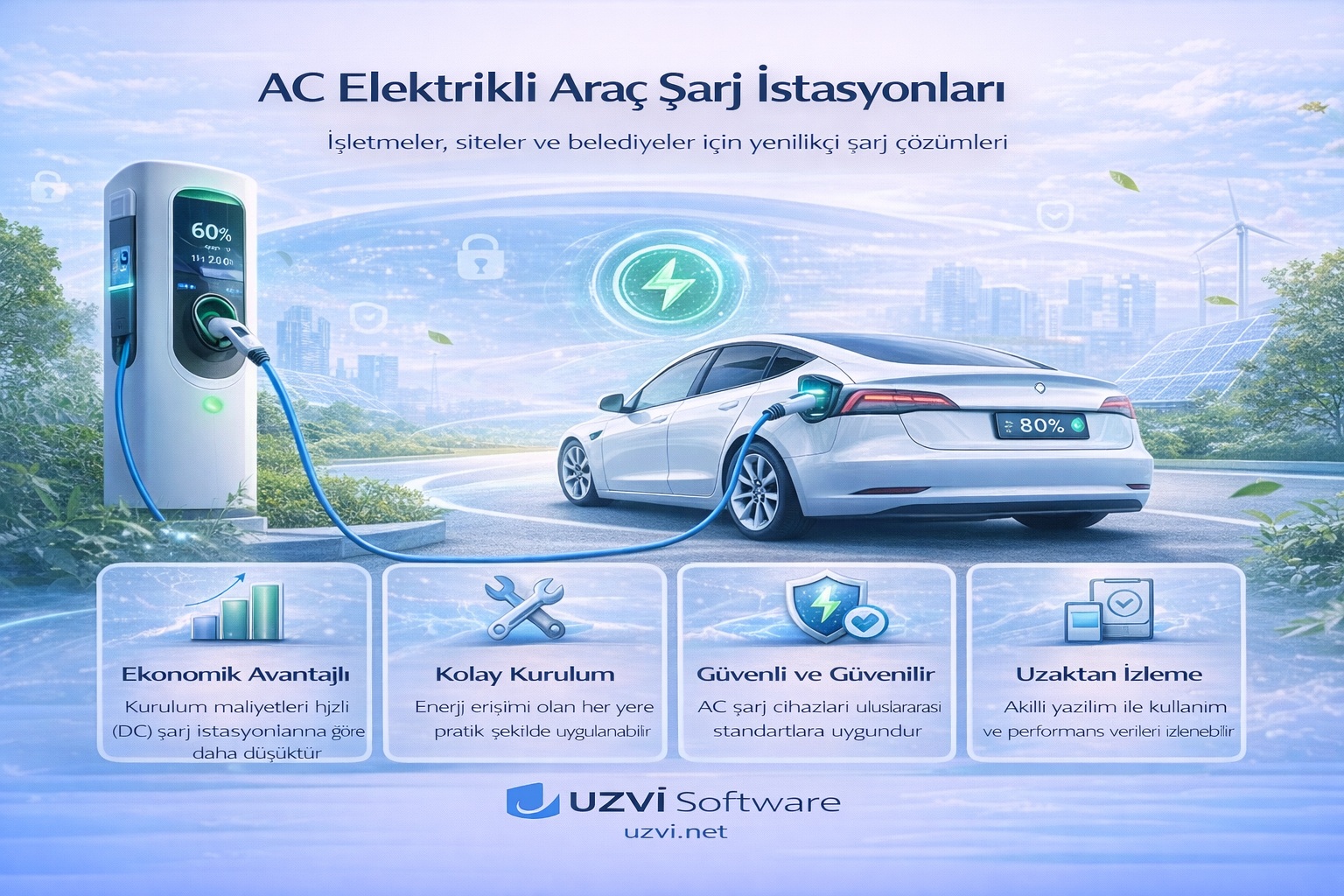 AC Elektrikli Araç Şarj İstasyonları