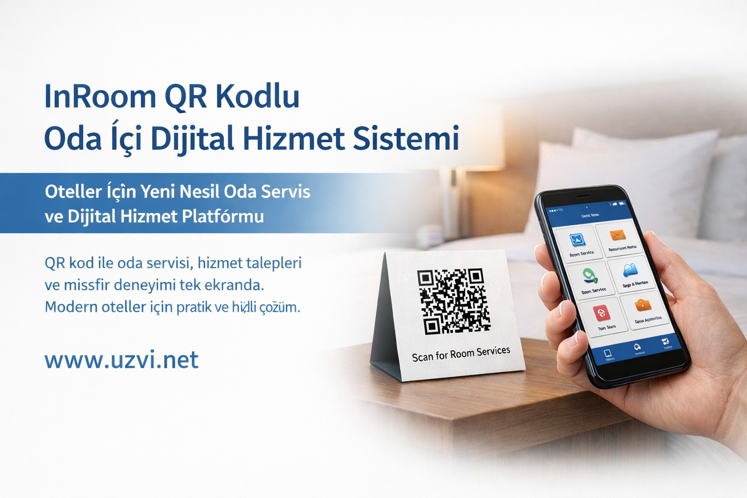 InRoom QR Kodlu Oda İçi Dijital Hizmet Sistemi